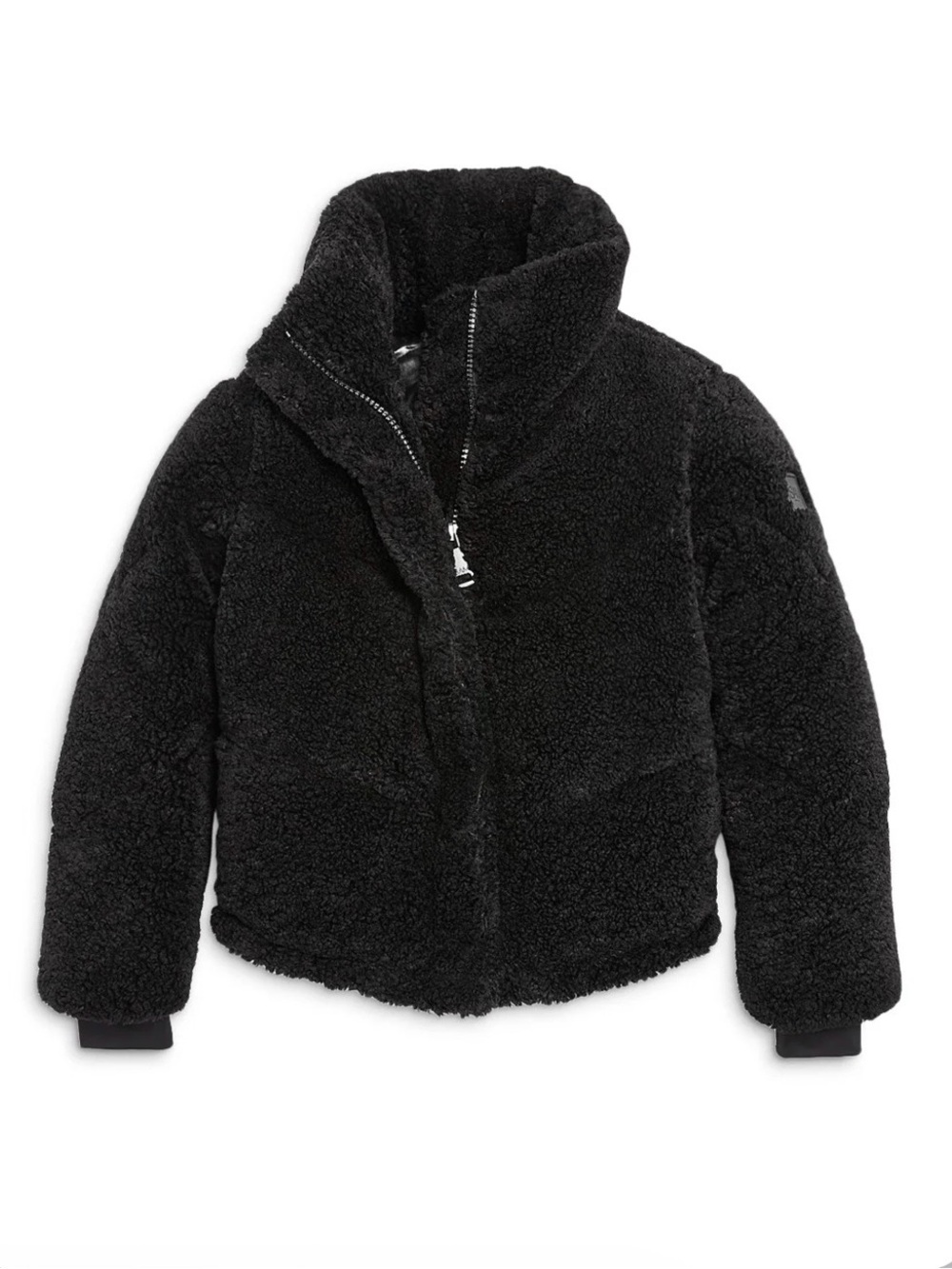 SAM. Kids Girls Sherpa Athlete Down Puffer Coat/Jacket, Black, 10Y